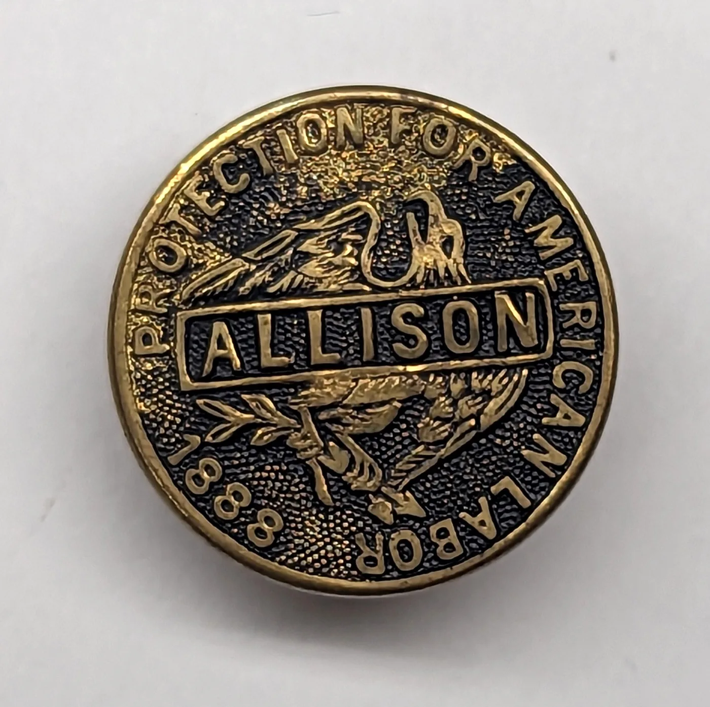 1888 William B Allison Lapel Stud Wba 1888 1 Brass 18mm Vs Harrison Rare