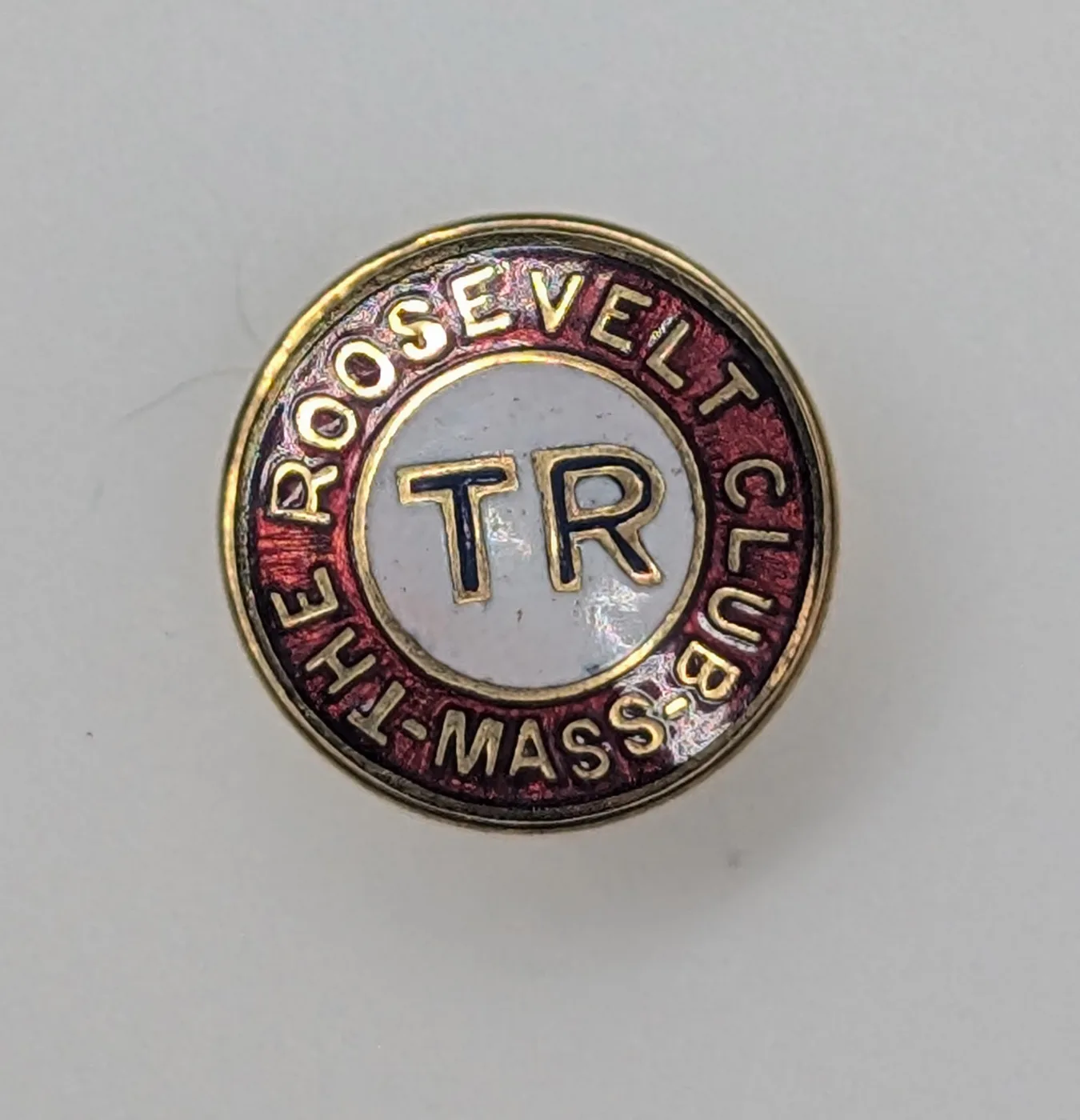 Theodore Roosevelt Lapel Stud TR The Roosevelt Club Mass