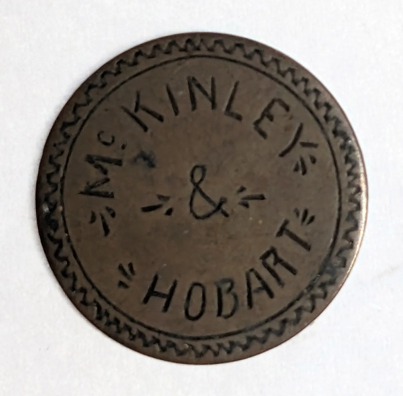 Scarce 1896 McKinley Hobart Indian Head Cent Campaign