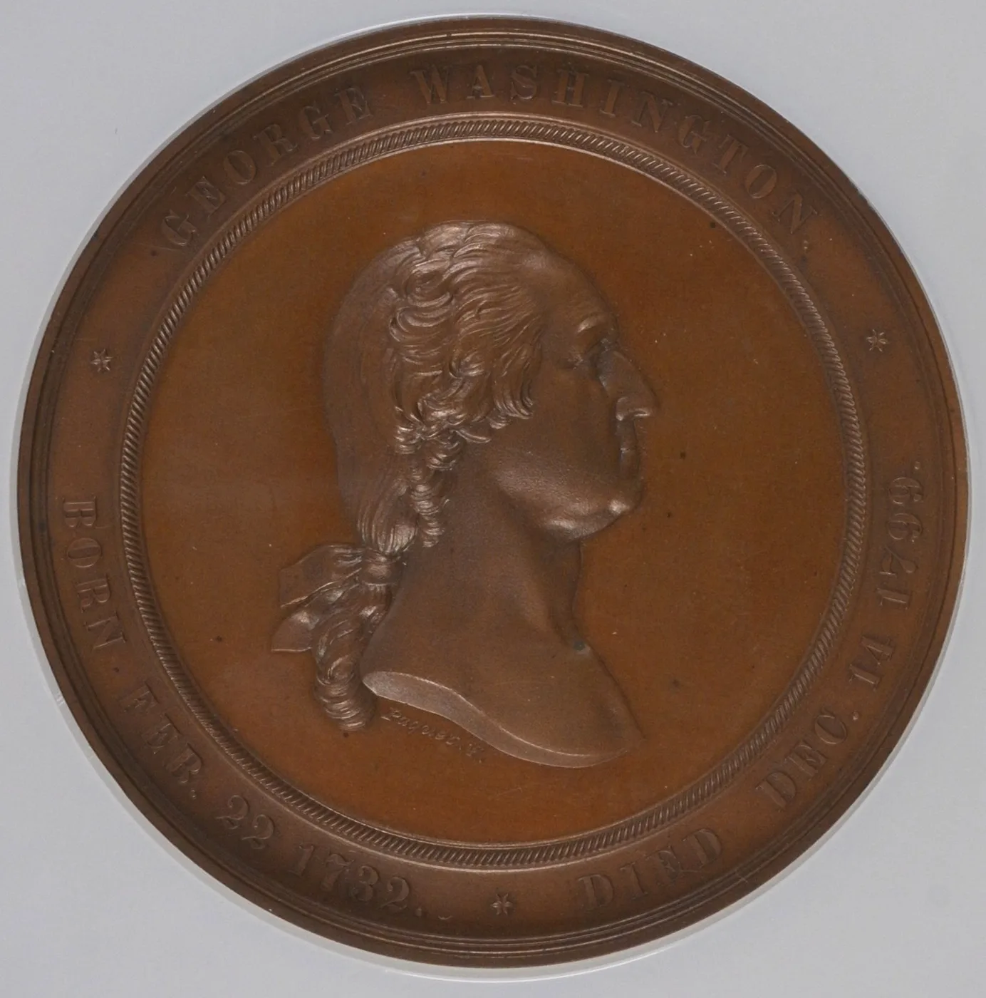 MS65 1860 Washington Gw 241 Cabinet Medal NGC Julian Mt 23