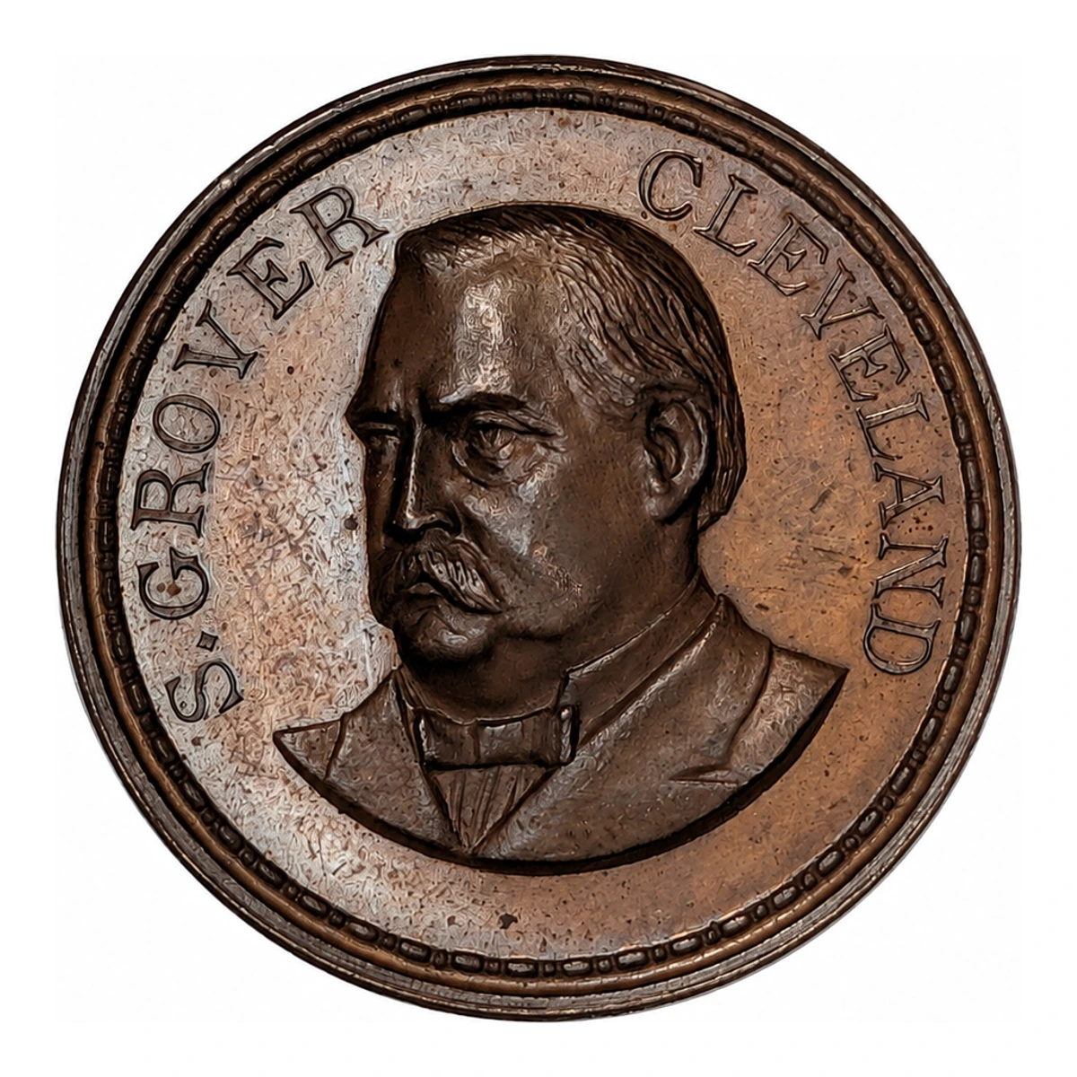1884 Grover Cleveland Campaign Medal DeWitt GC 1884-10 Copper