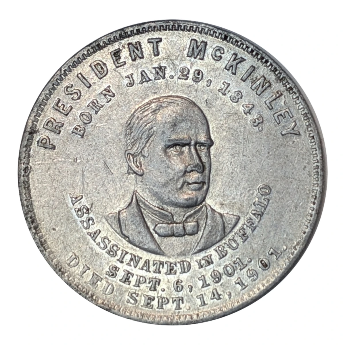 1901 Pan-American Exposition McKinley Memorial So-Called Dollar HK-290a Aluminum