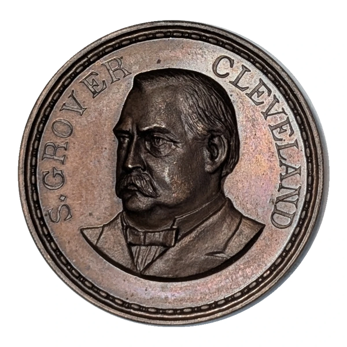 1884 Grover Cleveland Campaign Medal DeWitt GC 1884-9 Copper
