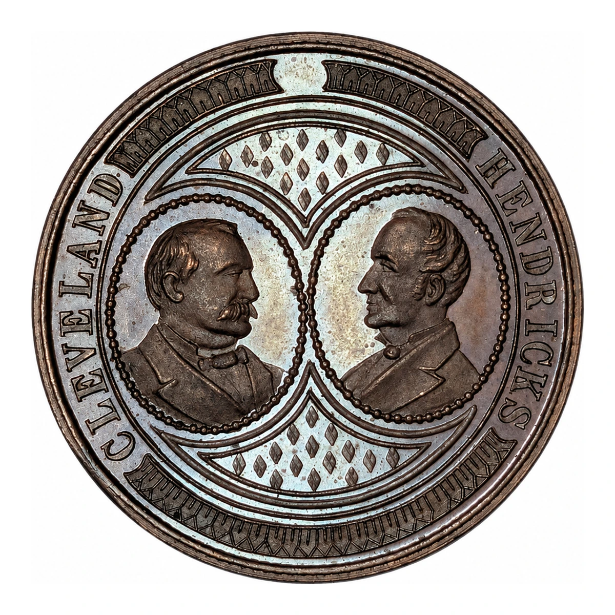 1884 Grover Cleveland Campaign Medal DeWitt GC 1884-2 Copper