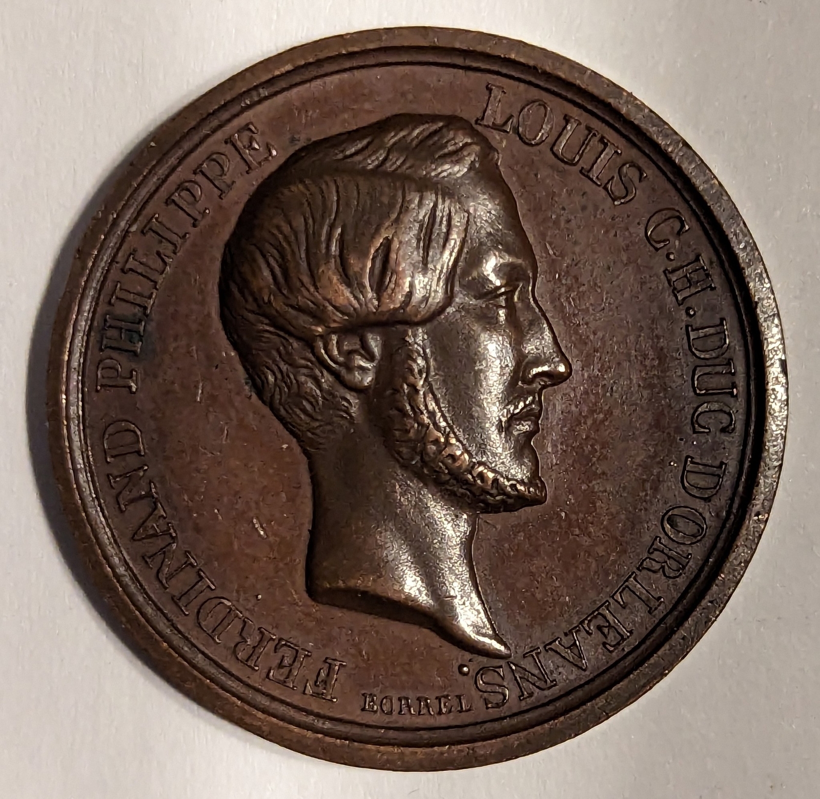 1843 France Inauguration of the Chapelle Saint-Ferdinand Bronze Medal (I)