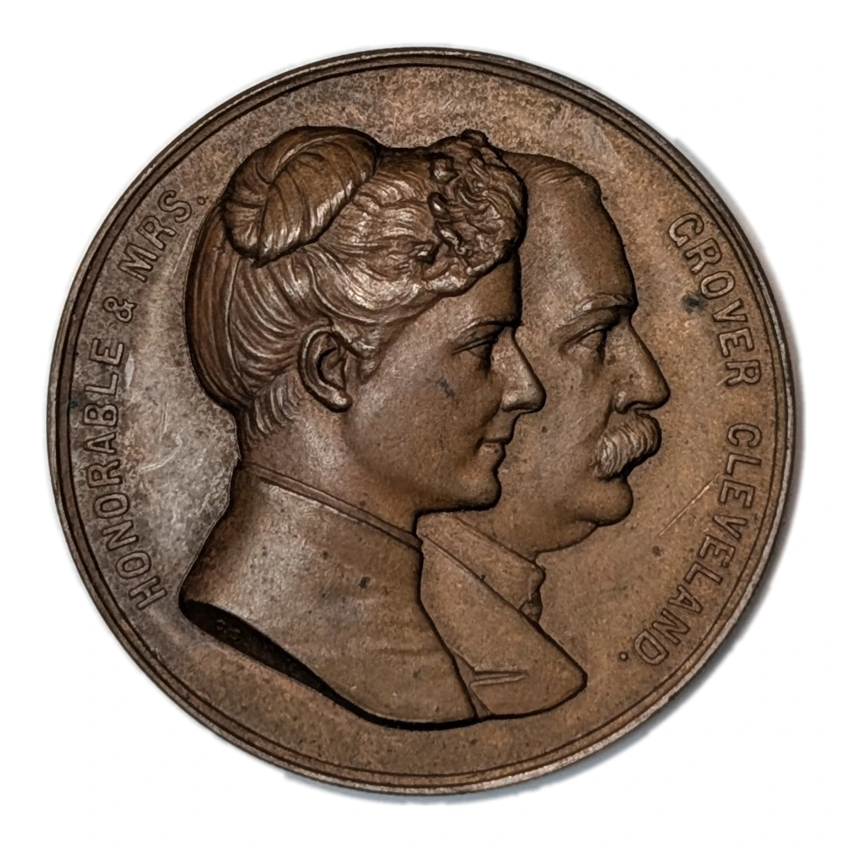 1892 Grover Cleveland Campaign Medal DeWitt GC 1892-11 Copper