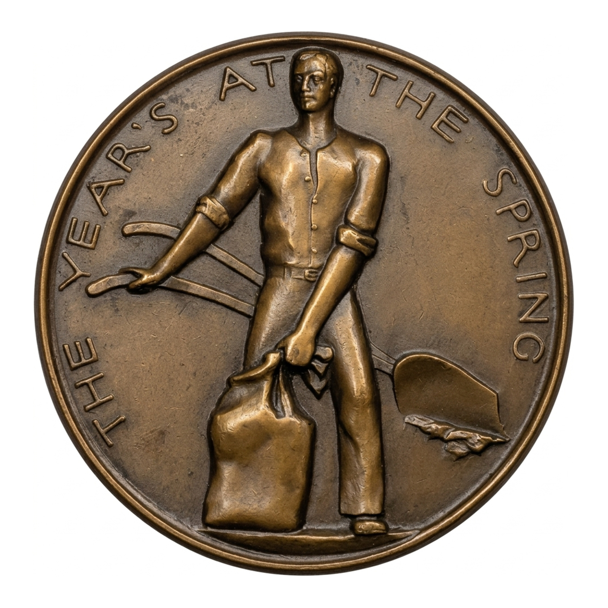 1958 Charles Rudy Pippa's Song Medal Society of Medalists 57 Bronze, The year's at the spring