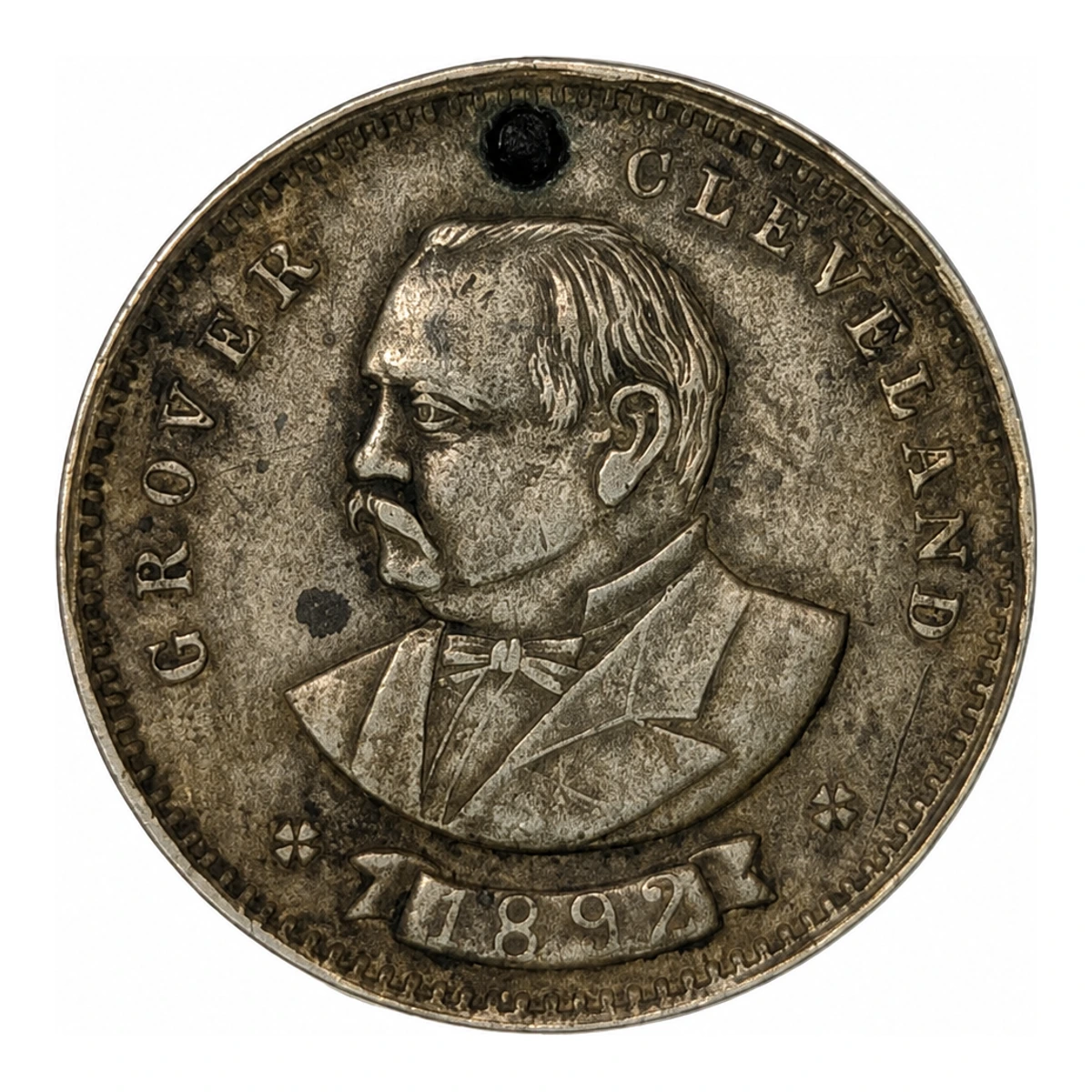 1892 Grover Cleveland Campaign Medal DeWitt GC 1892-17 Brass
