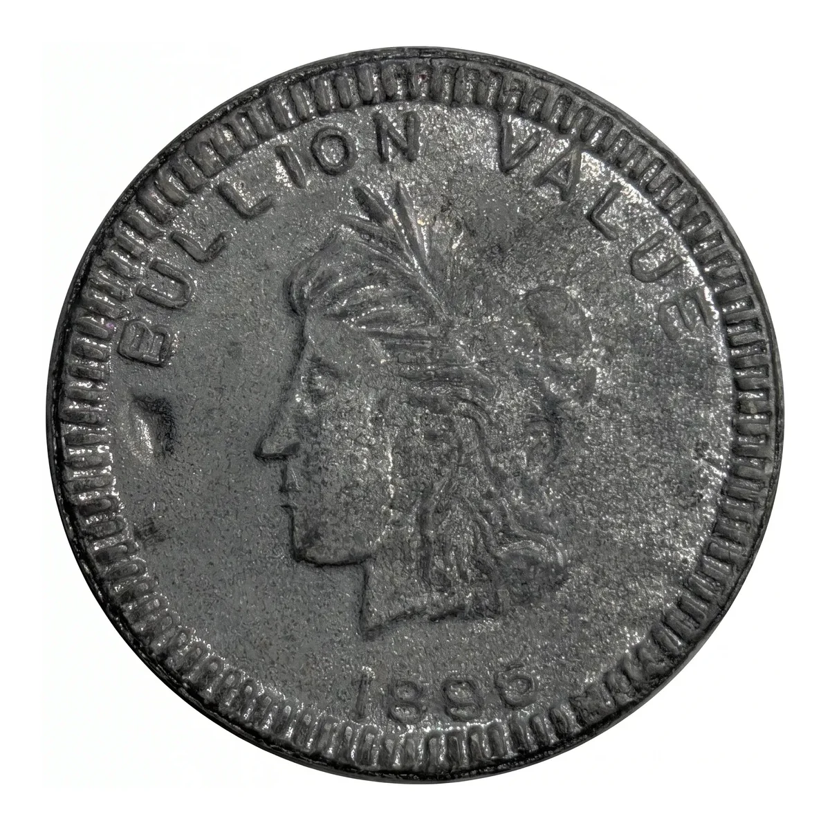 1896 Bryan Money Bullion Value Schornstein SCH-852 White Metal