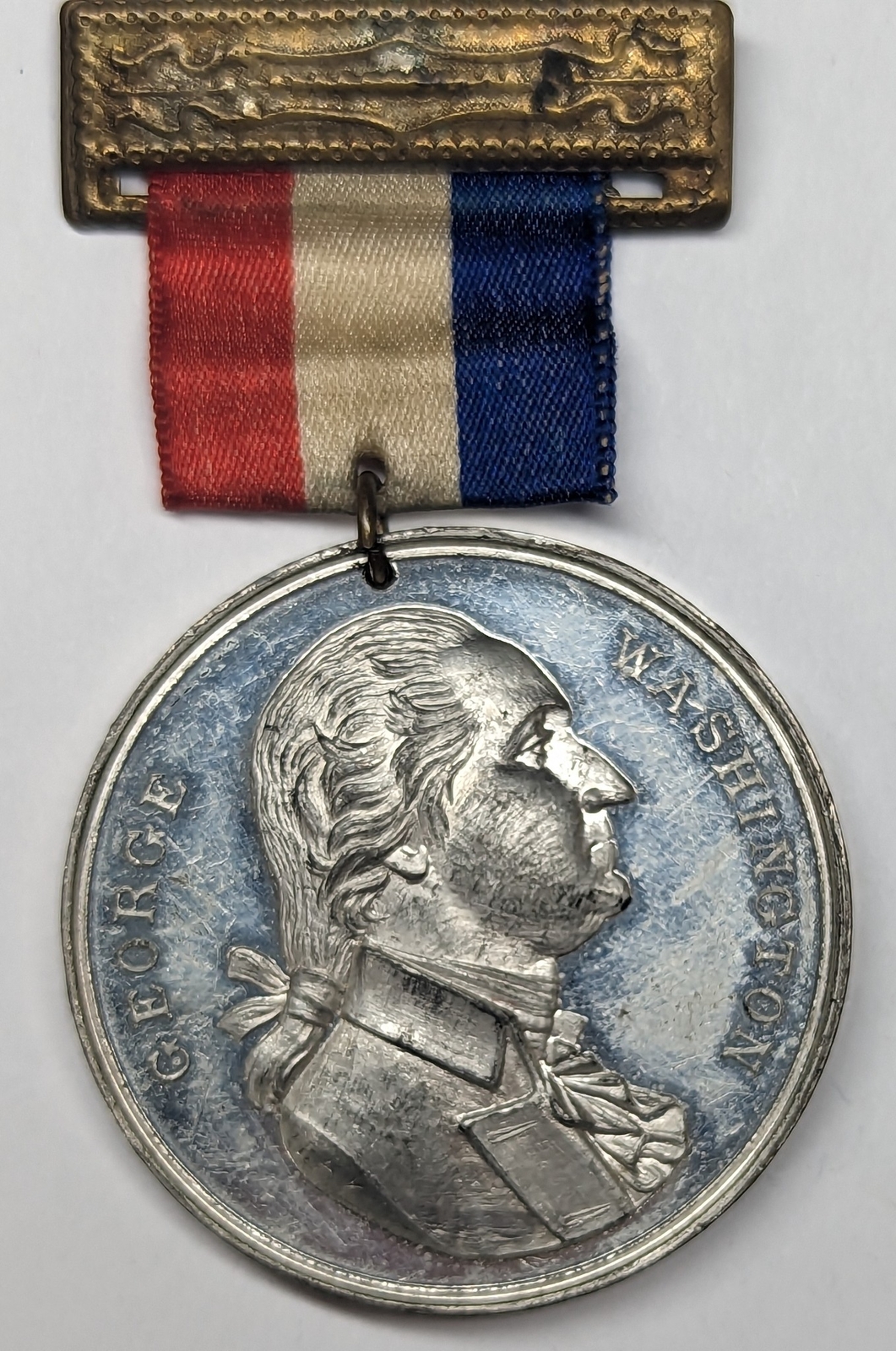 1889 George Washington Centennial Equestrian Medal GW-1104 White Metal