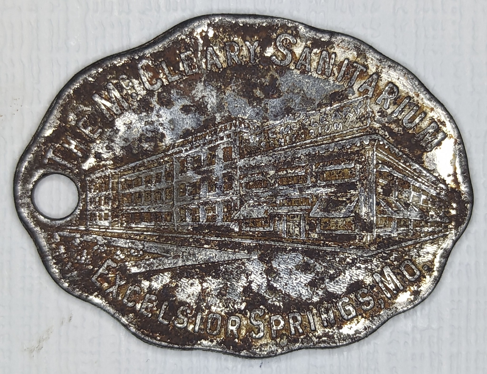 Rare McCleary Sanitarium Meal Key Fob, Excelsior Springs, Missouri