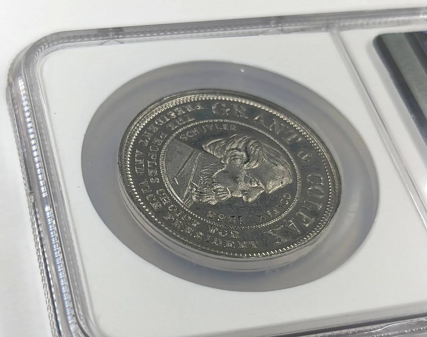 1868 Ulysses S. Grant Campaign Medal DeWitt USG 1868-14 White Metal