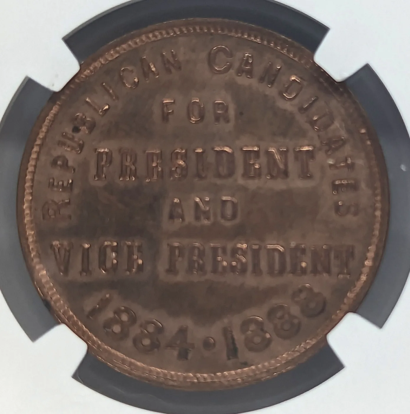 1884 James G. Blaine Campaign Medal DeWitt JGB 1884-4 Copper