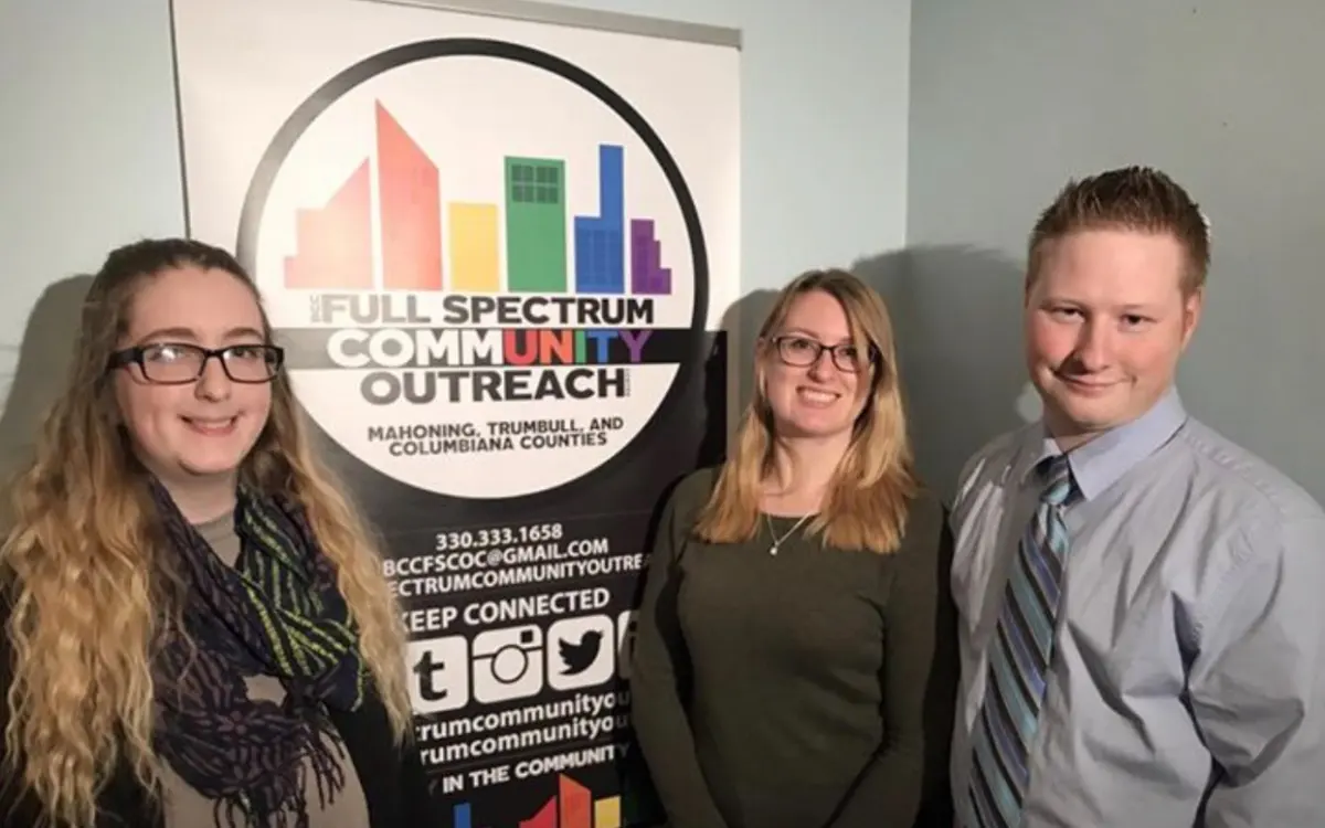 Full Spectrum Community Outreach founders Emily Coelho, Payton Cram, and Tim Bortner