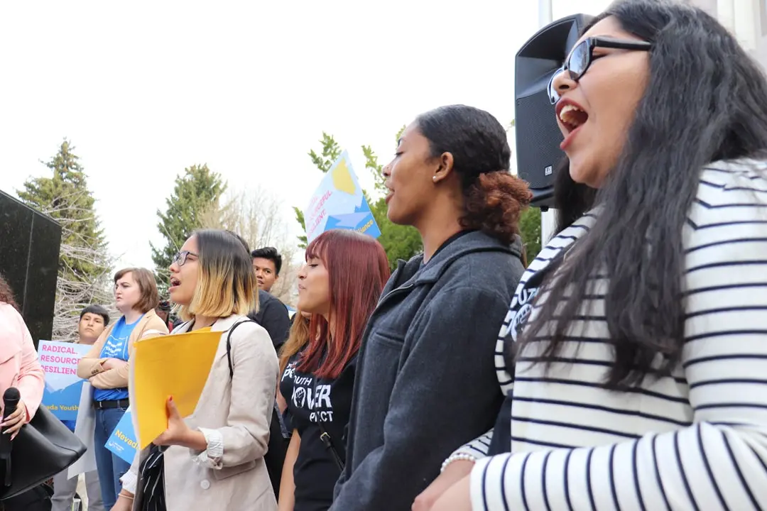Make the Road Nevada youth leaders and organizers participating in legislative lobby day