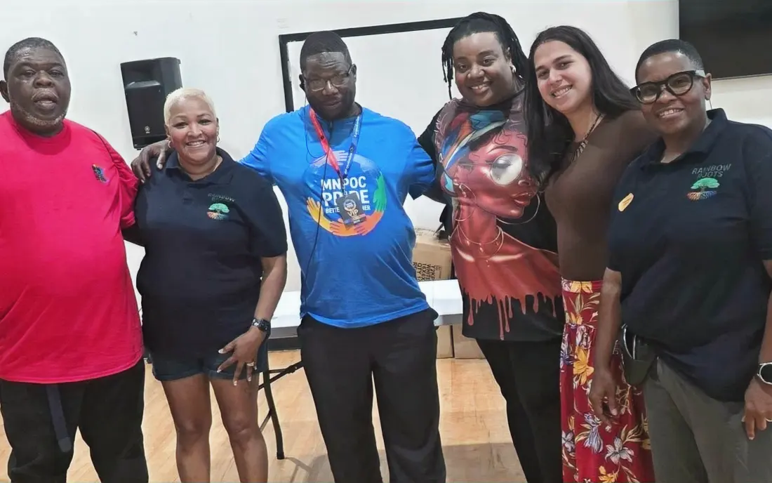 Community participants and supporters gather at an annual Minnesota POC Pride cultural celebration