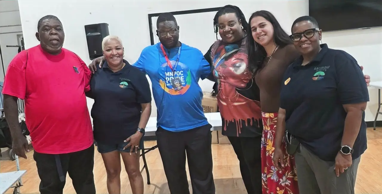 Community participants and supporters gather at an annual Minnesota POC Pride cultural celebration