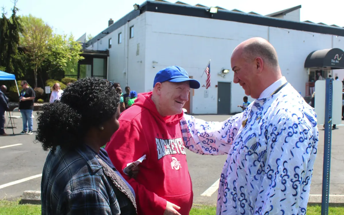 Program participants and community members gathering at an Arc Mercer event