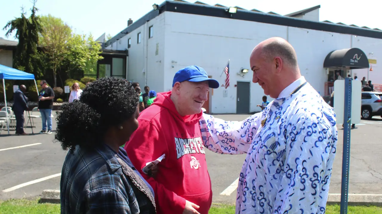 Program participants and community members gathering at an Arc Mercer event