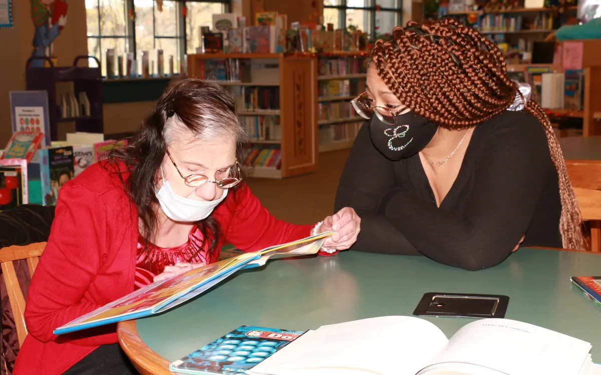 Program participant enjoying an activity at The Arc Morris facility