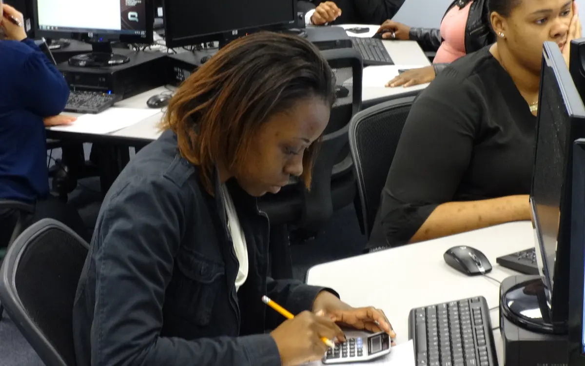 Participants engaged in career and technical training at the Urban League of Eastern Massachusetts