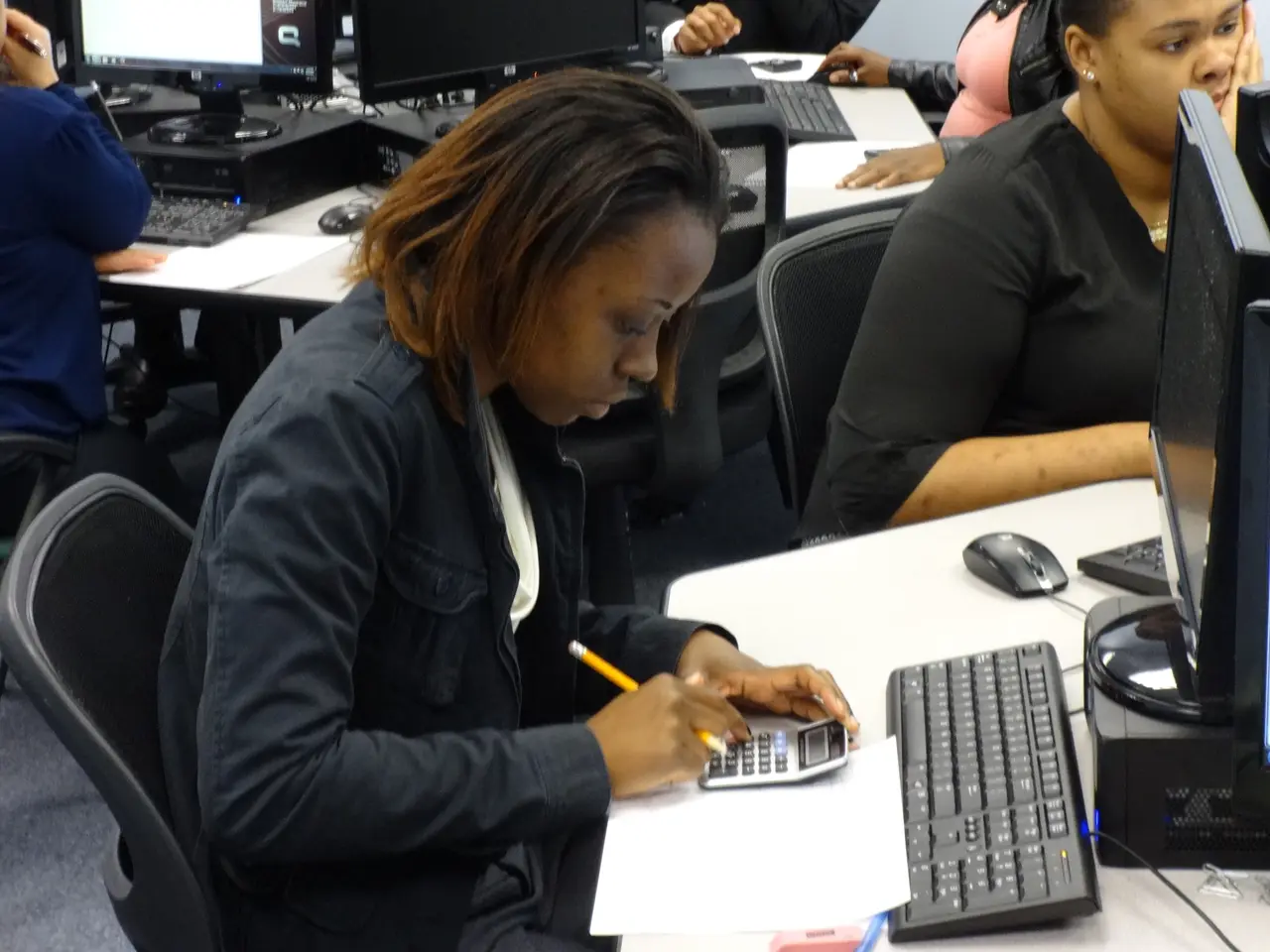 Participants engaged in career and technical training at the Urban League of Eastern Massachusetts