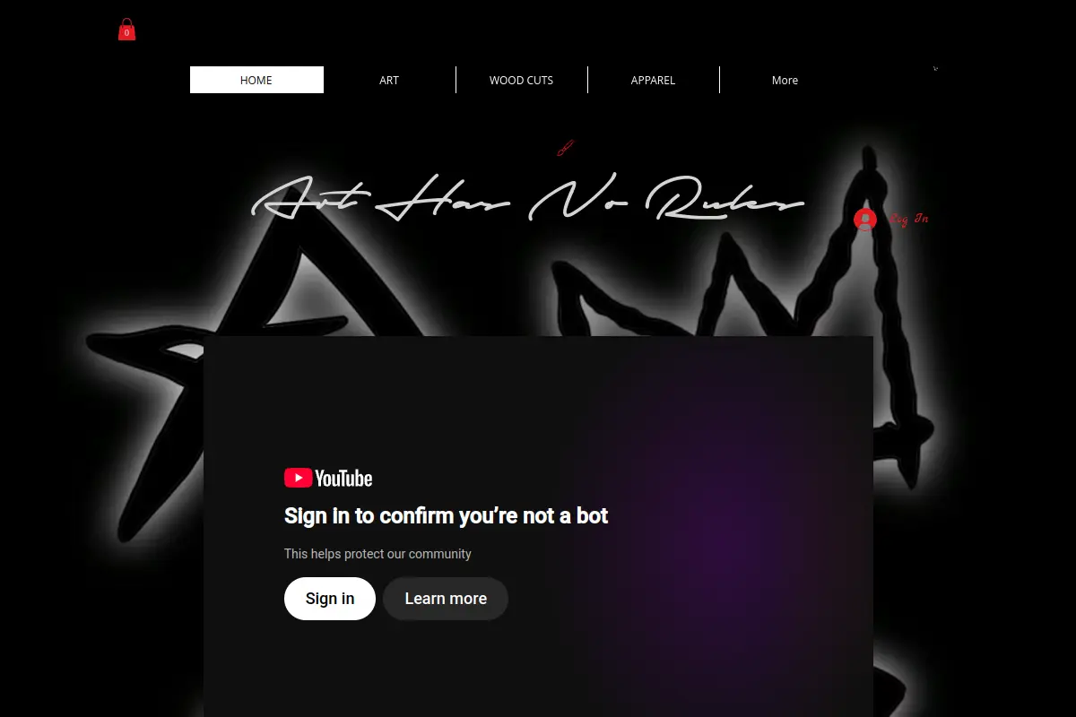 Art Has No Rules website