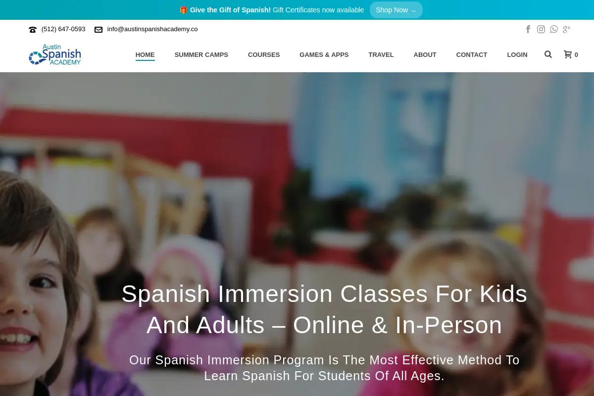 Austin Spanish Academy website