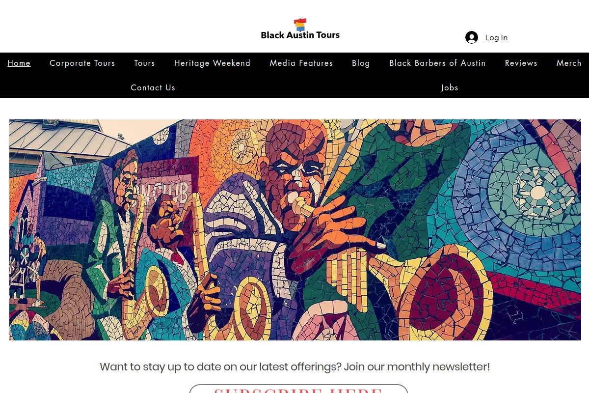 Black Austin Tours website