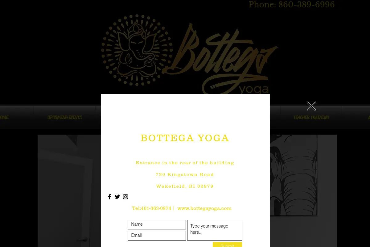 Bottega Yoga website