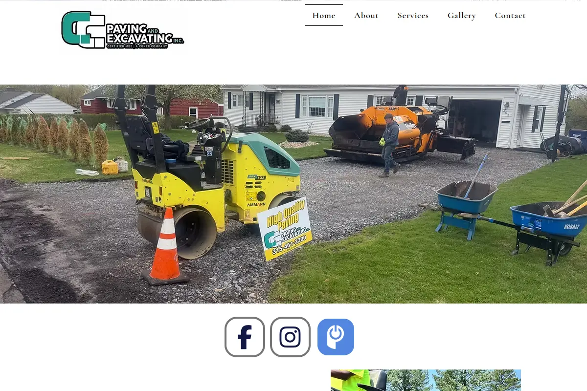 C.C. Paving & Excavating, INC. website
