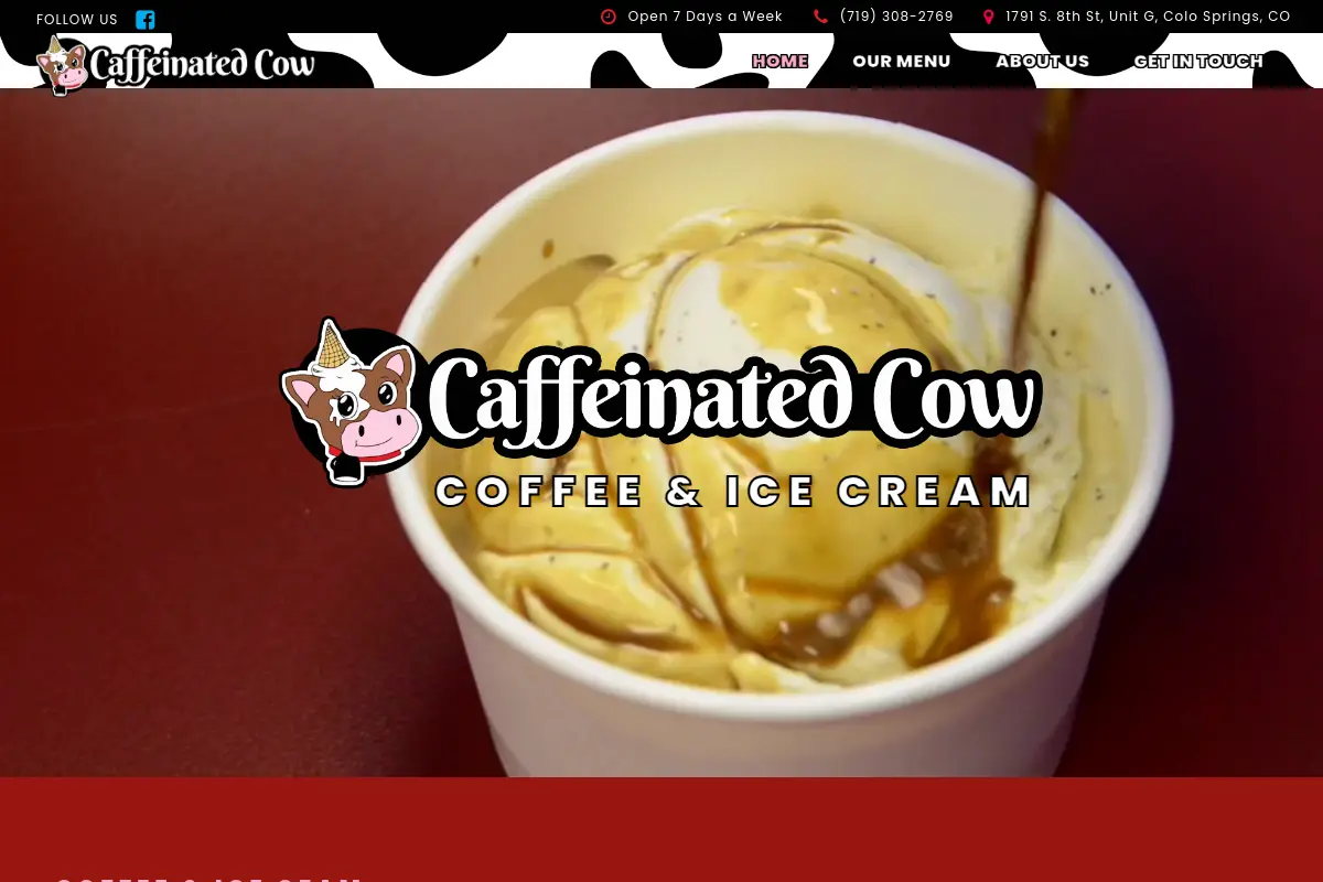 Caffeinated Cow website