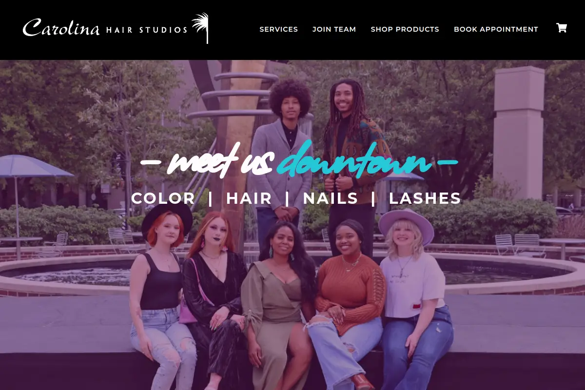 Carolina Hair Studios website