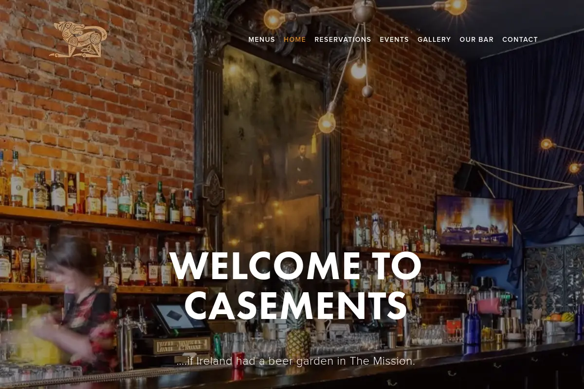Casements Bar website