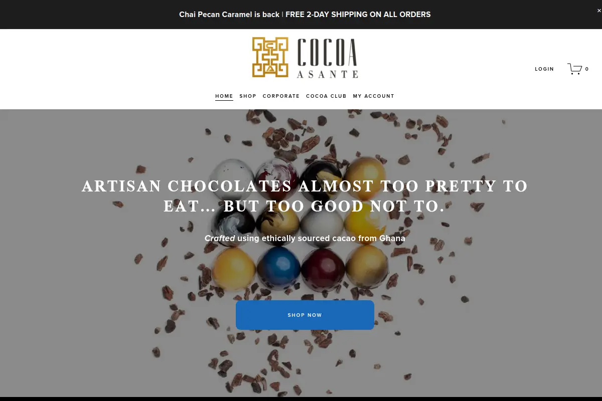 Cocoa Asante website