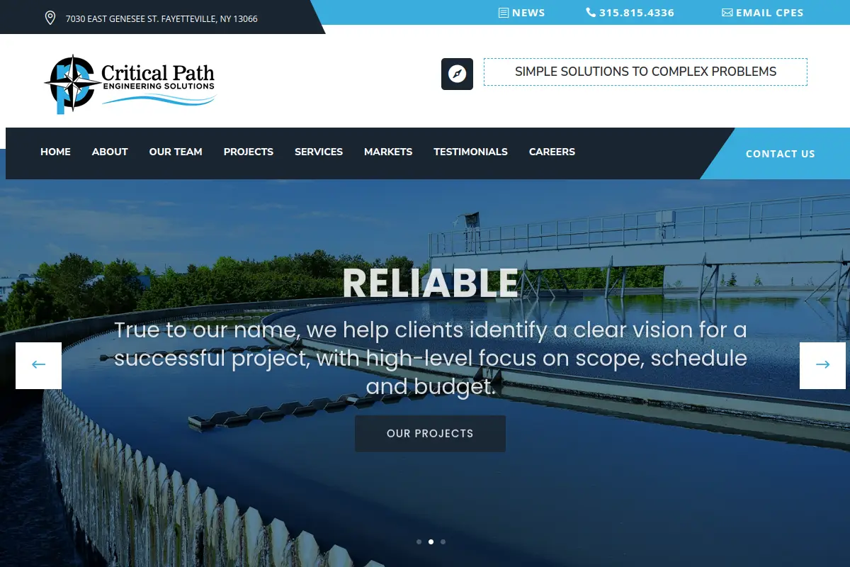 Critical Path Engineering Solutions, PLLC website