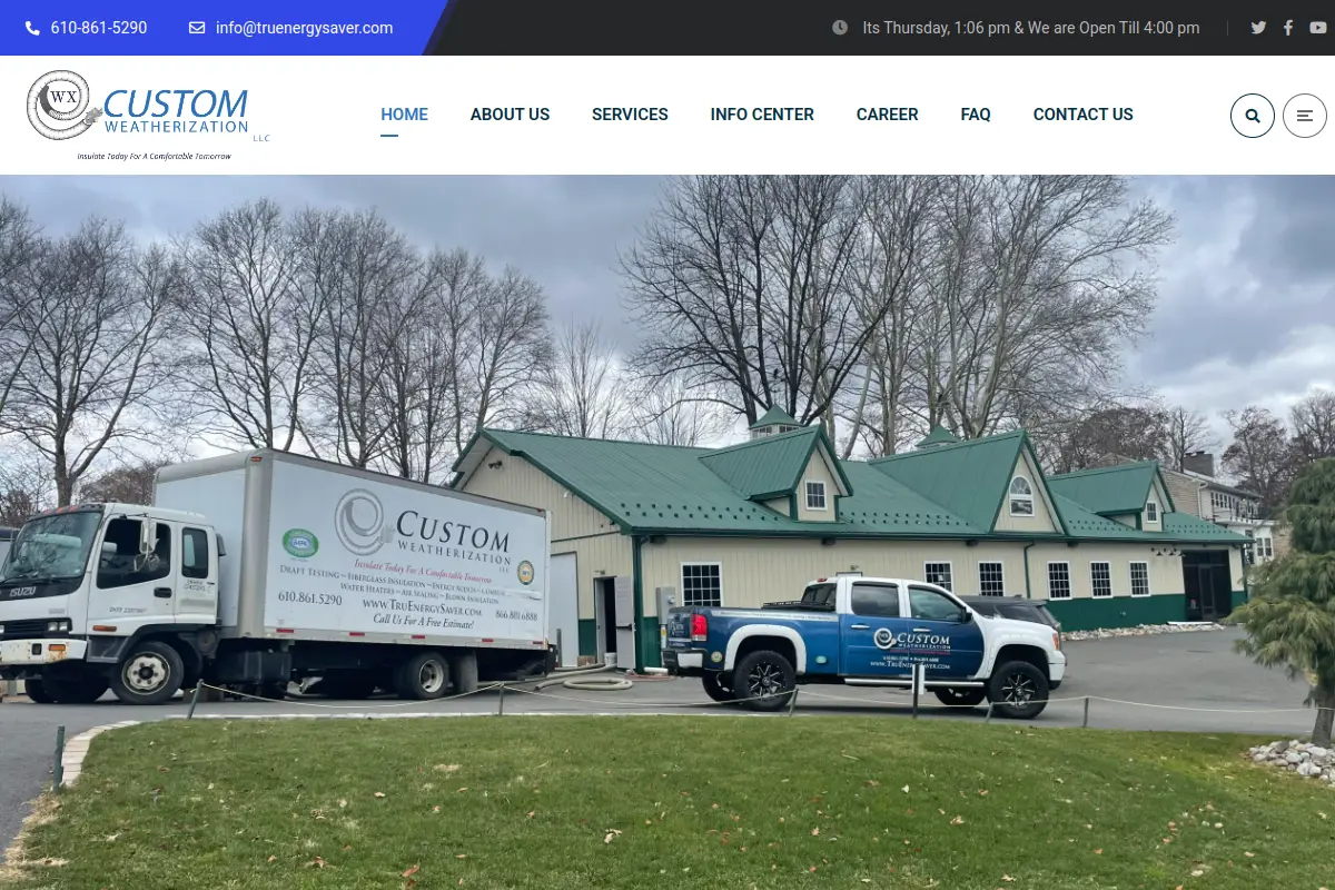 Custom Weatherization, LLC website