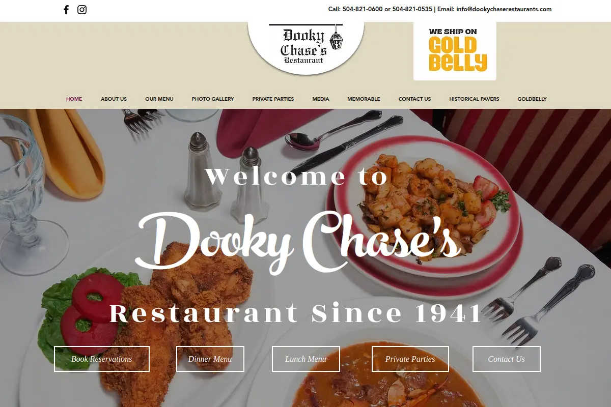 Dooky Chase's Restaurant website