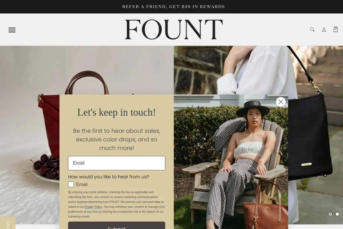 FOUNT website