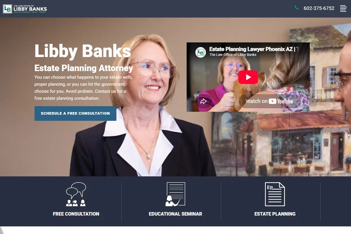 The Law Office of Libby Banks, PLLC website